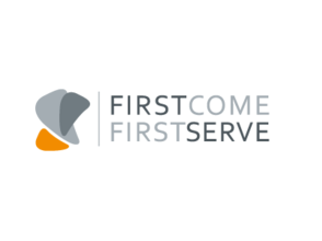 FIRST COME FIRST SERVE - Logo mit Schriftzug